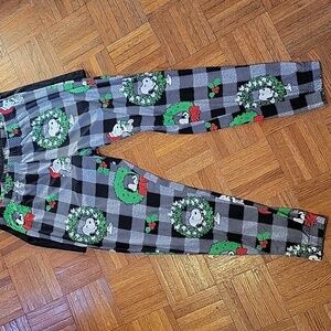 Munki Munki Festive Peanuts 2 Pc Christmas Pajama Set Size Large Nwot